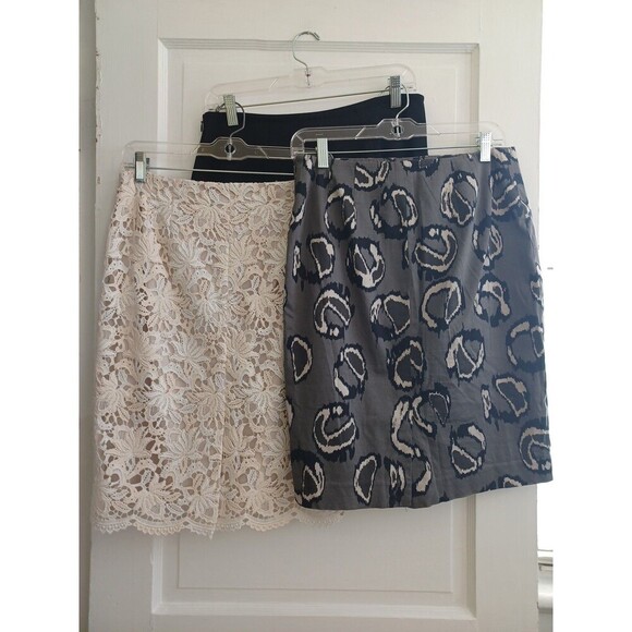 Ann Taylor Dresses & Skirts - Ann Taylor set/3 straight skirts sz 6 career special occasion neutral classic